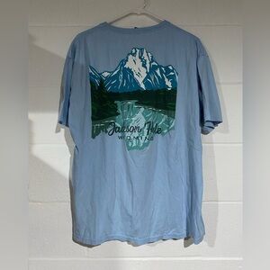 Blue Graphic T-Shirt Gildan xlarge